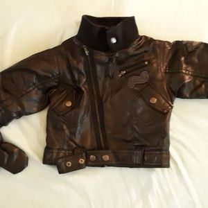 Snazzy kid's motorcycle/bomber jacket.